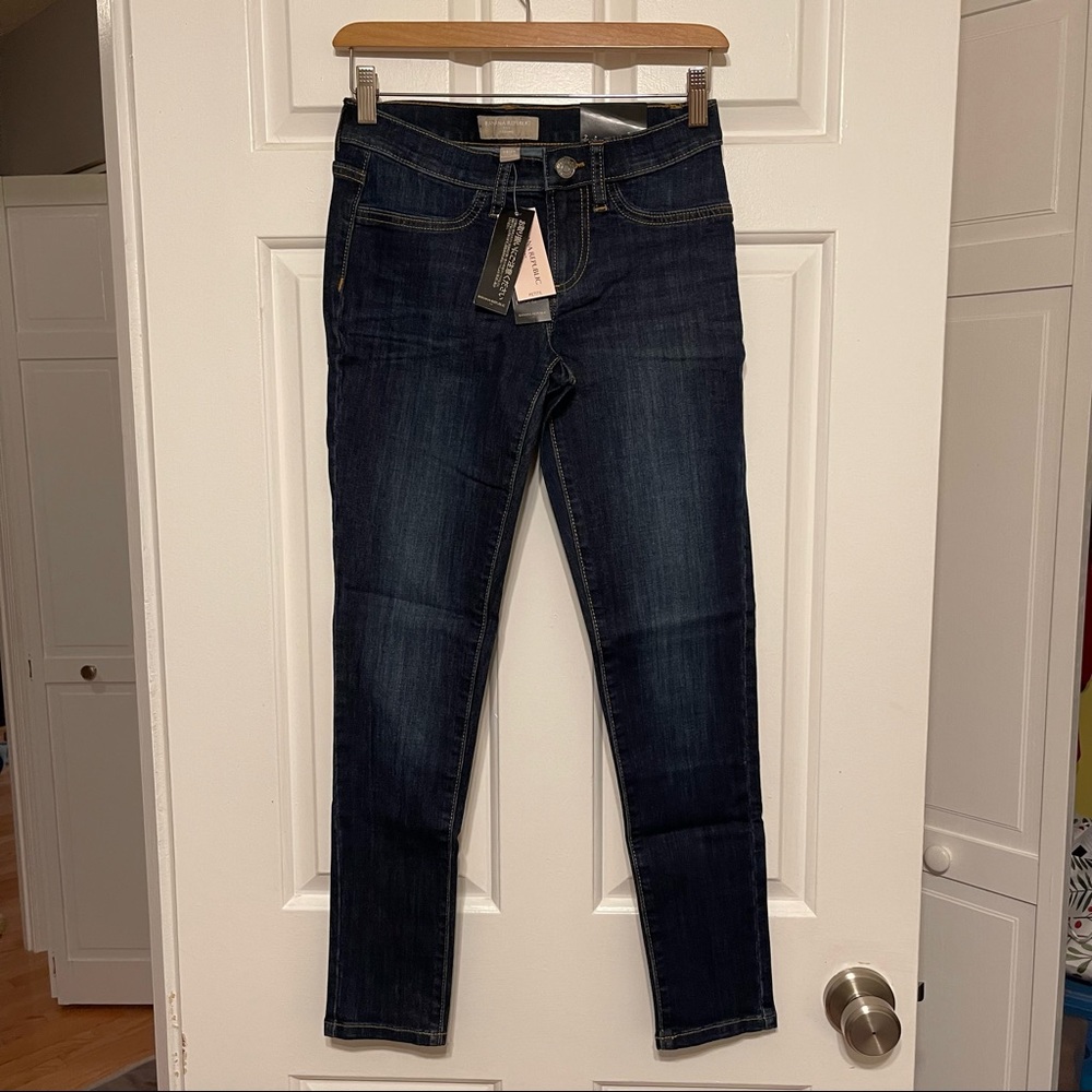 NWT Banana Republic Factory 26/2P Dark Wash Legging Skinny Jean